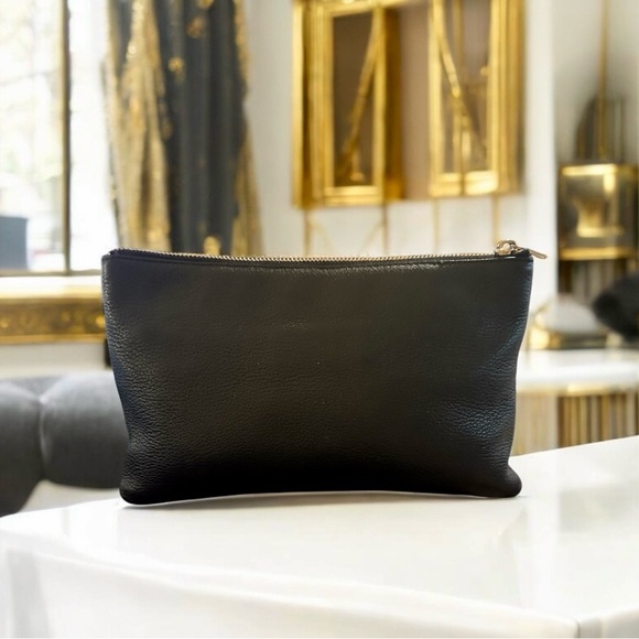 *SOLD* Michael Kors Large Black Pebbled Leather Double-Pouch Crossbody/Clutch - Picture 7 of 11